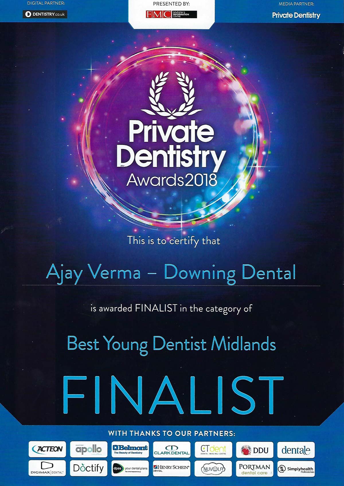 Private dentistry awards 2018
