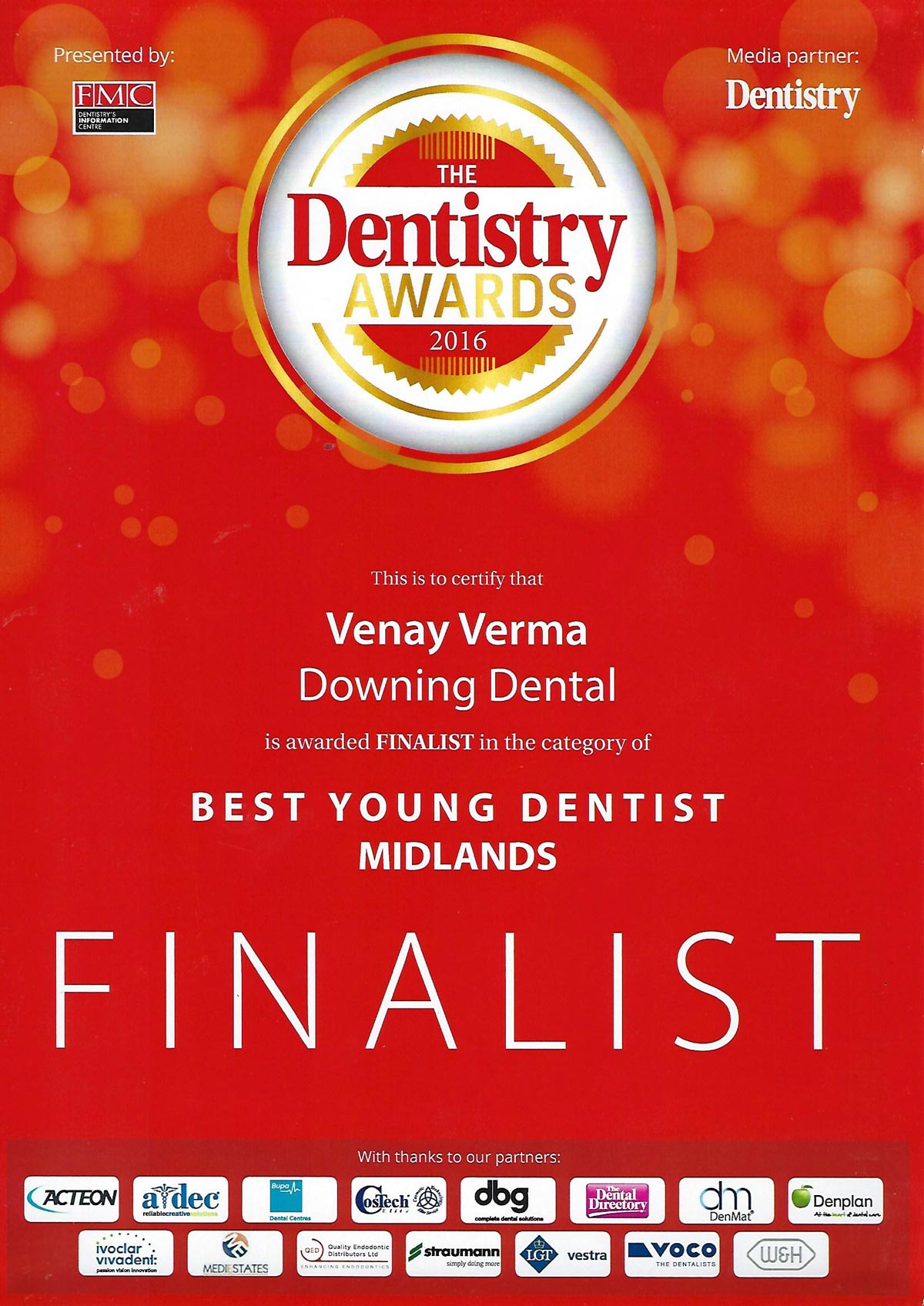 The dentistry awards 2016