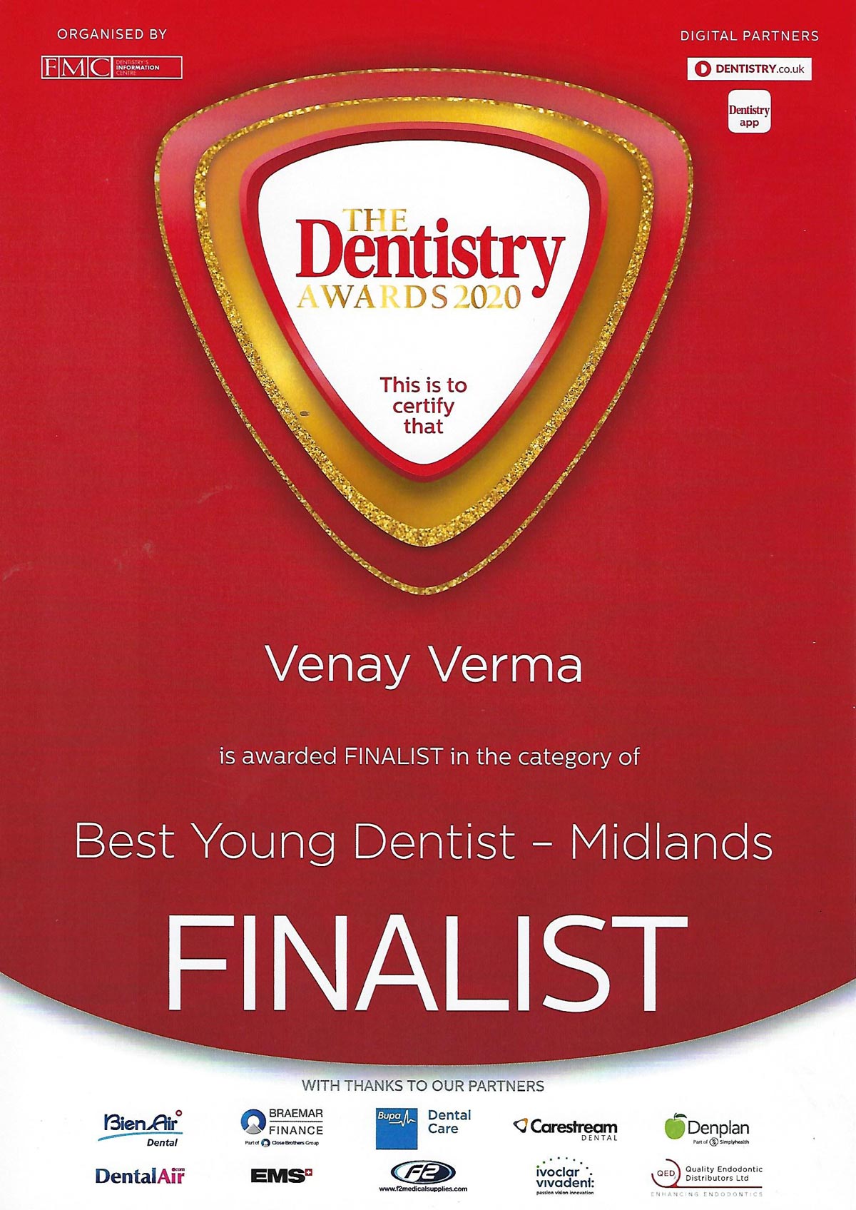 The dentistry awards 2020