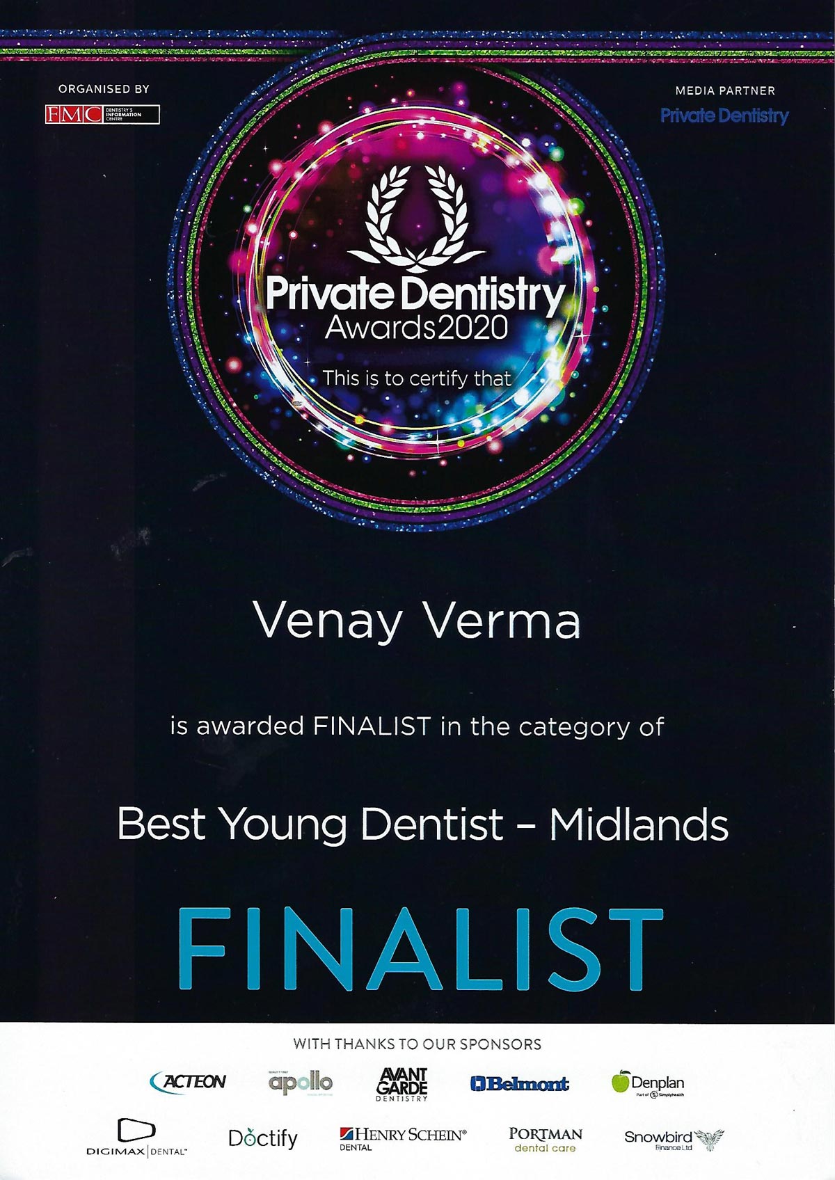 Private dentistry awards 2020